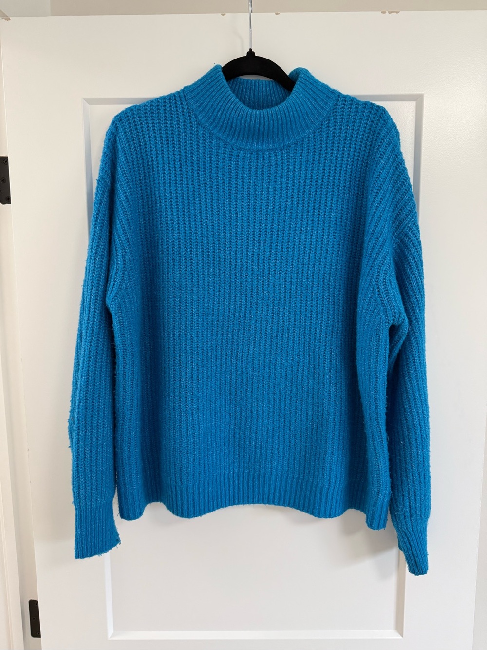 Reitmans Bright Blue Ribbed Turtleneck Sweater